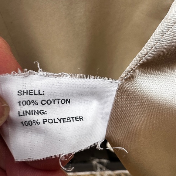 GAP single breasted trench coat women's neutral beige classic snaps size medium - Picture 12 of 13